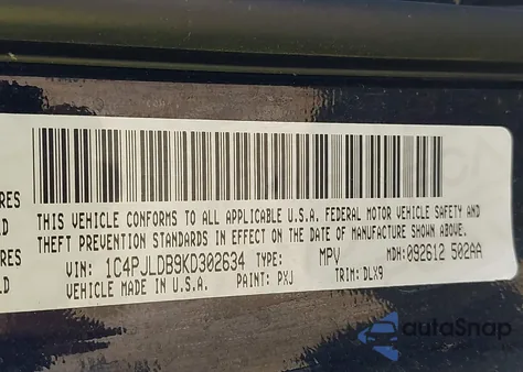 2019 Jeep Cherokee Limited from USA, damaged, VIN 1C4PJLDB9KD302634